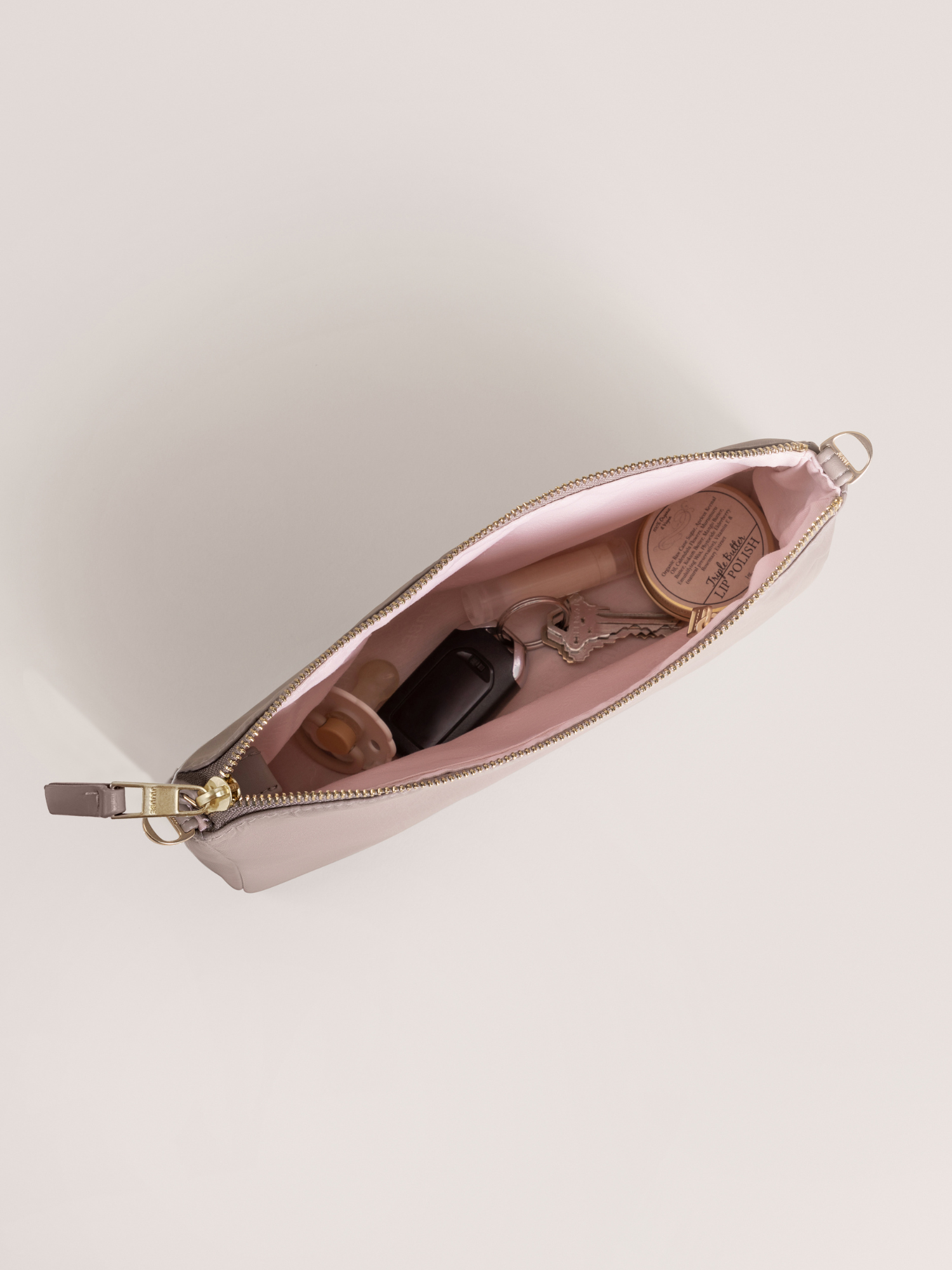 3-Piece Pouch Clutch Purse Set - Taupe - Image 5