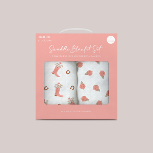 2-Pack Square Swaddle Blanket Set - Bloomin' Boot