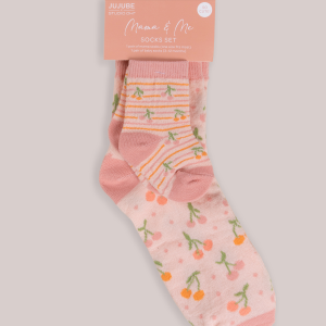 Mama & Me Matching Socks Set - Cherry Cute by Doodle By Meg