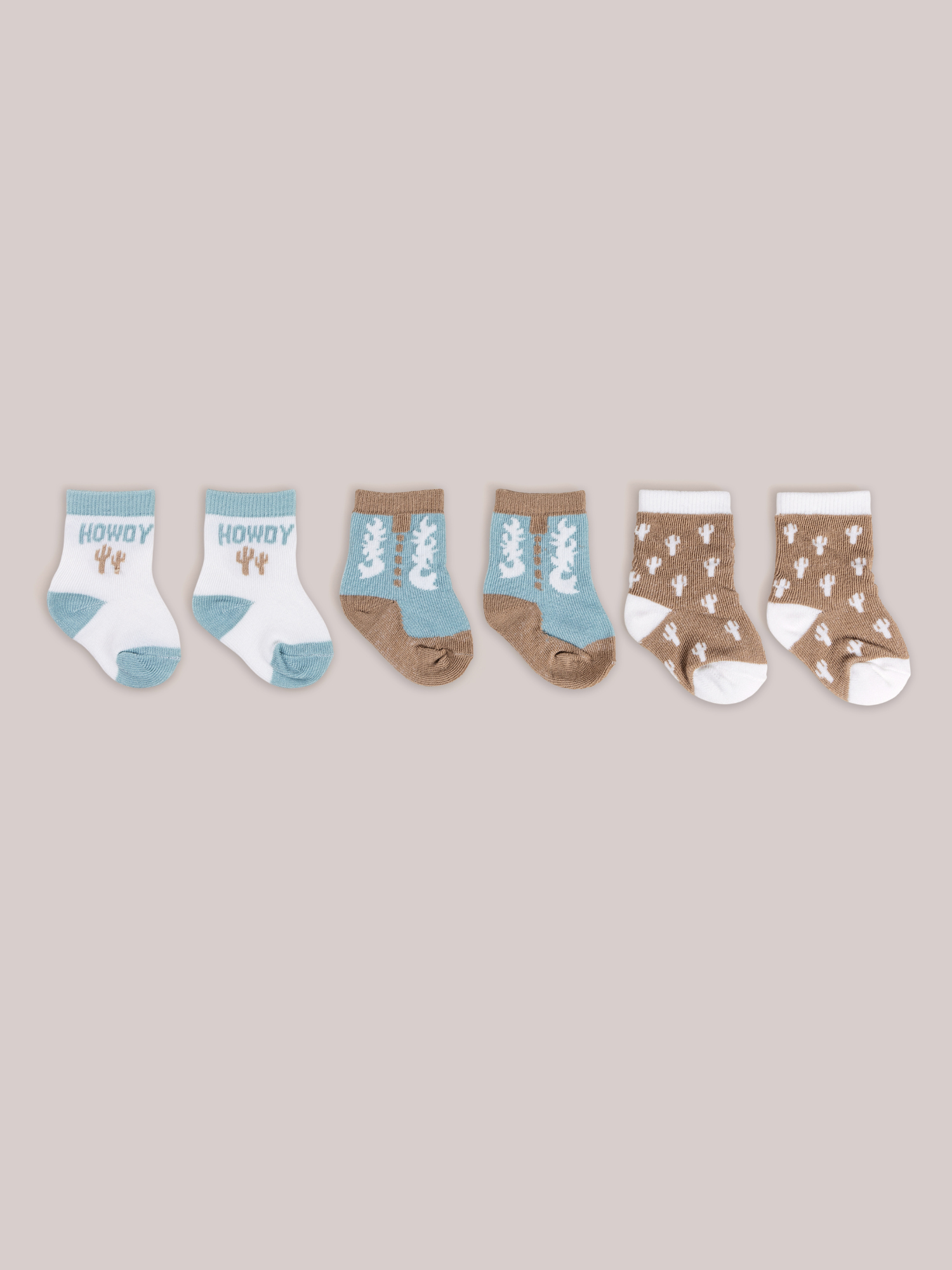 3-Pack Soft Durable Baby Socks Set - Howdy Partner Blue - Image 3