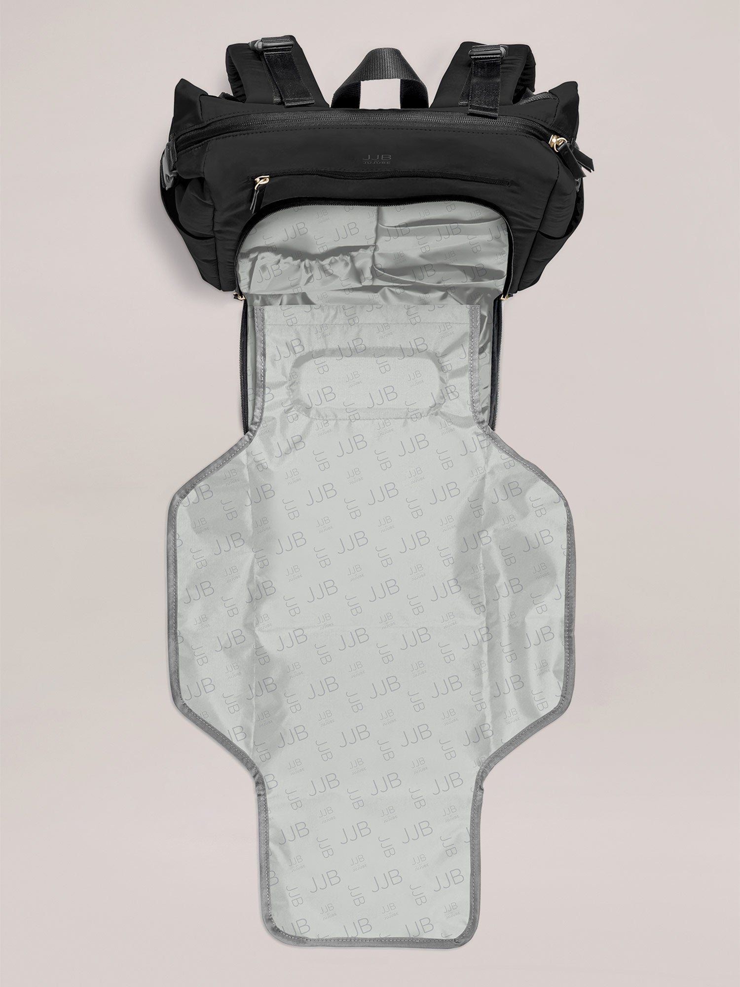 Modern Backpack Diaper Bag - Black - Image 2