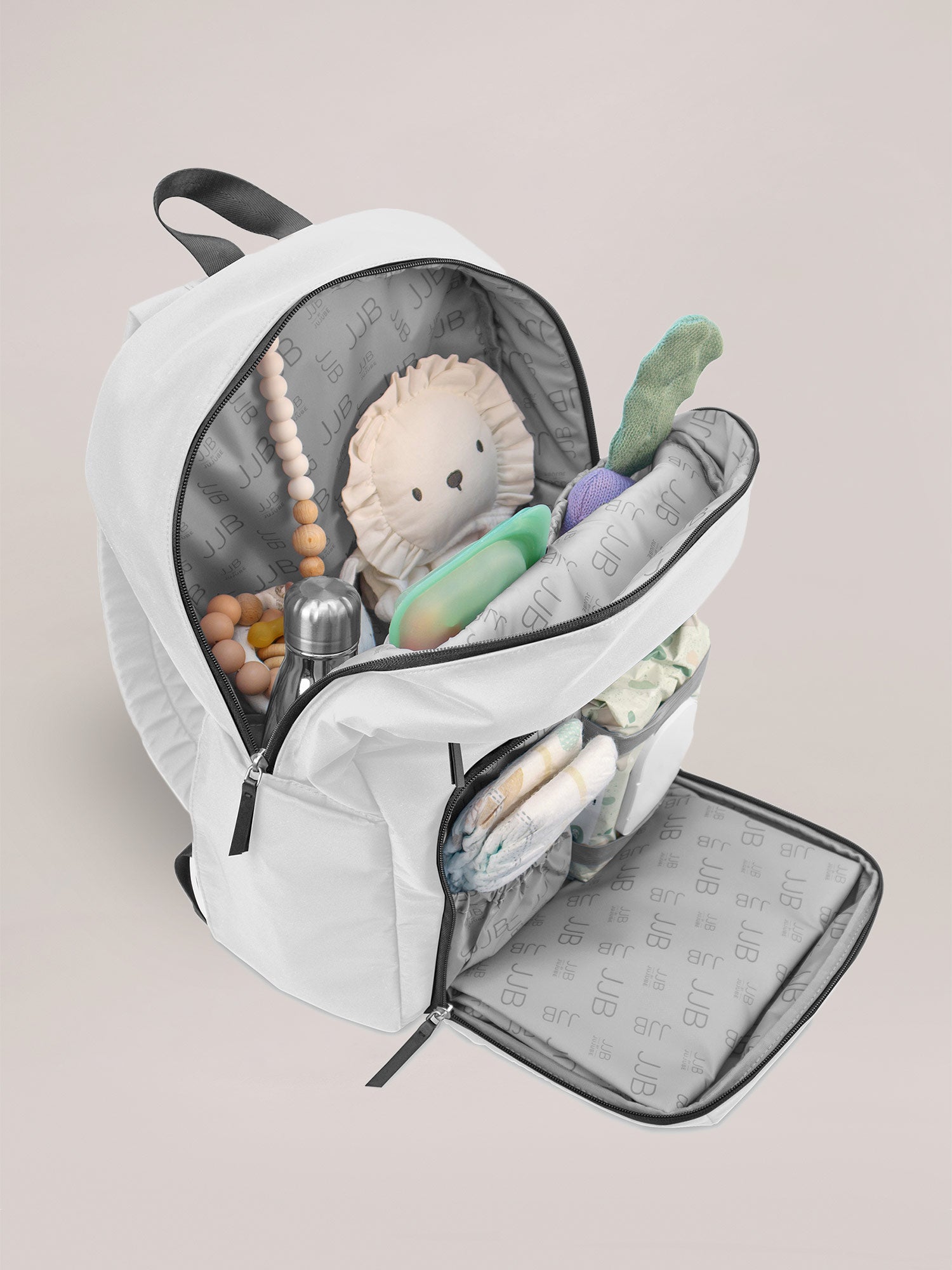 Deluxe Backpack Diaper Bag - Grey - Image 4