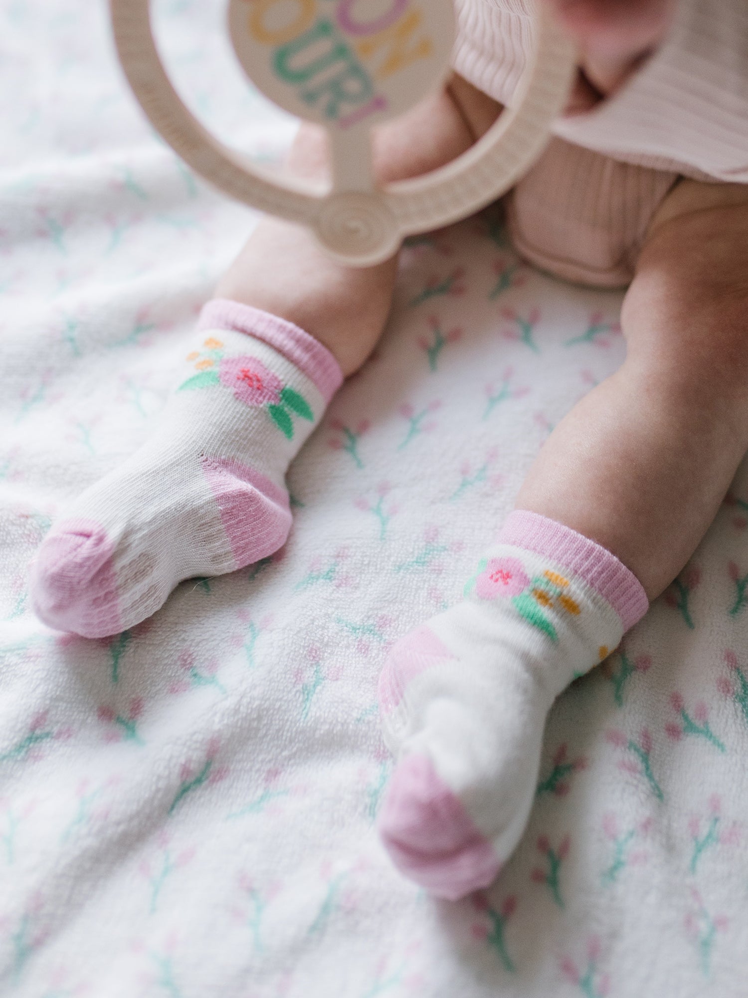 3-Pack Soft Durable Baby Socks Set - Sweet Daisy - Image 2