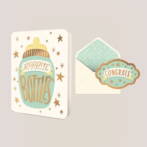 Poppin' Bottles Deluxe Greeting Card