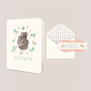 Welcome. Sweet One Deluxe Greeting Card
