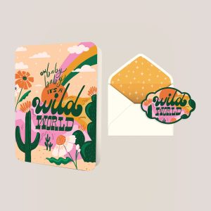 Baby. It's a Wild World Deluxe Greeting Card