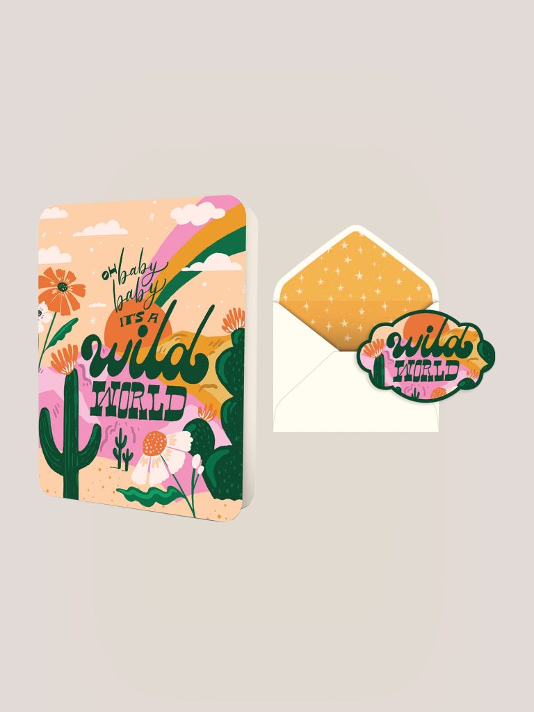 Baby. It's a Wild World Deluxe Greeting Card