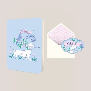Hello. Little One Deluxe Greeting Card