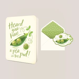 A Pea in the Pod Deluxe Greeting Card