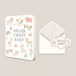 Hello. Sweet Baby Friends Deluxe Greeting Cards