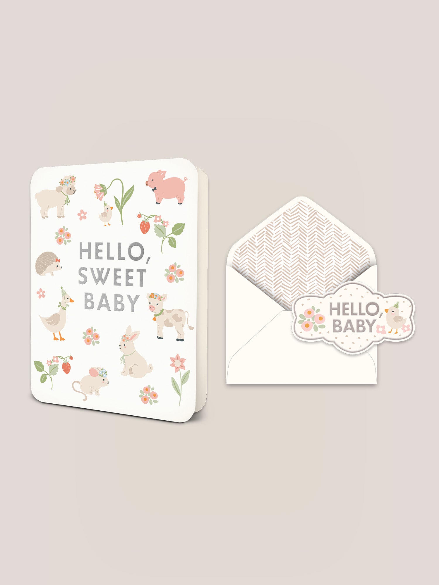 Hello. Sweet Baby Friends Deluxe Greeting Cards
