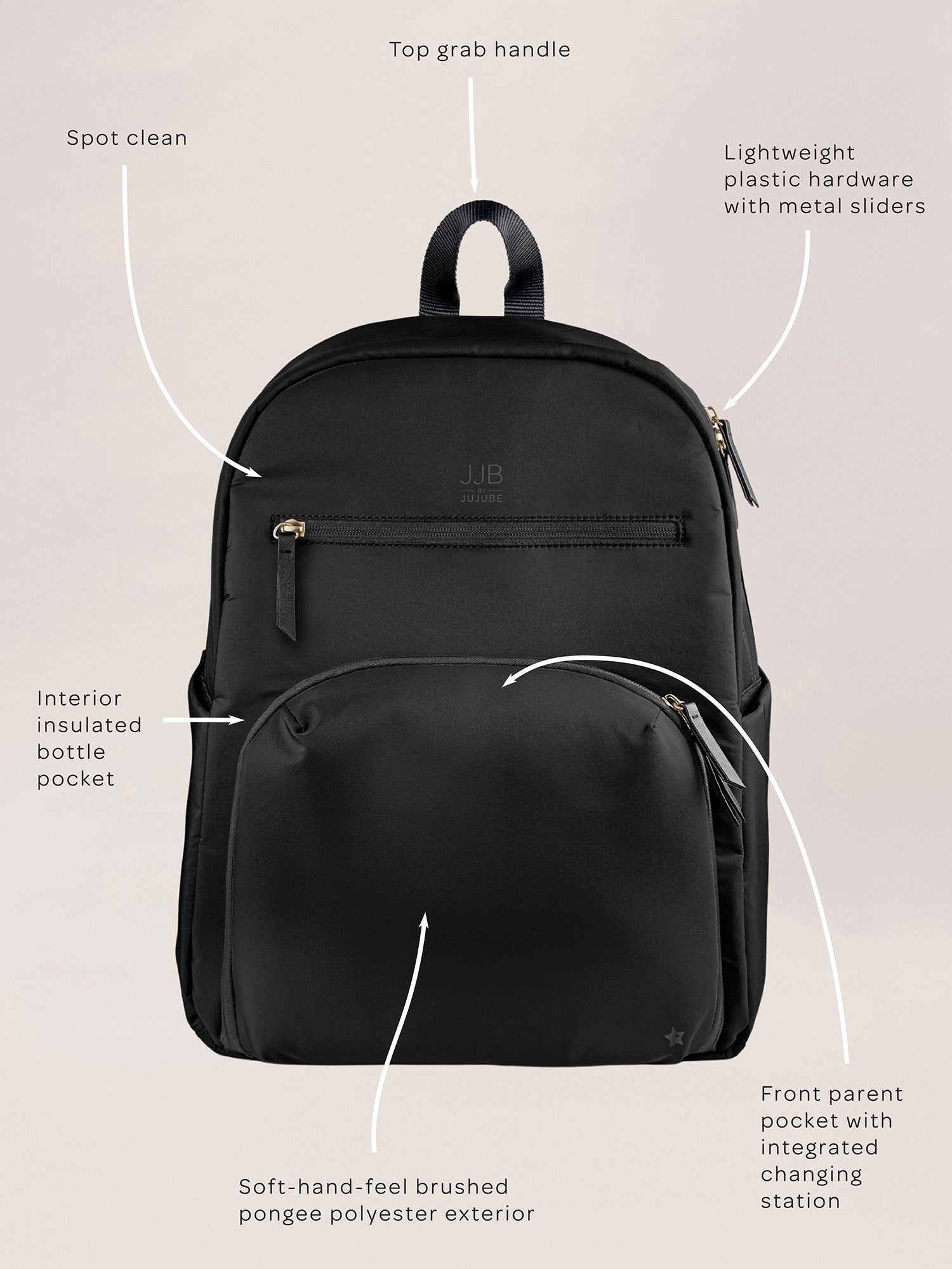 Deluxe Backpack Diaper Bag - Black - Image 4