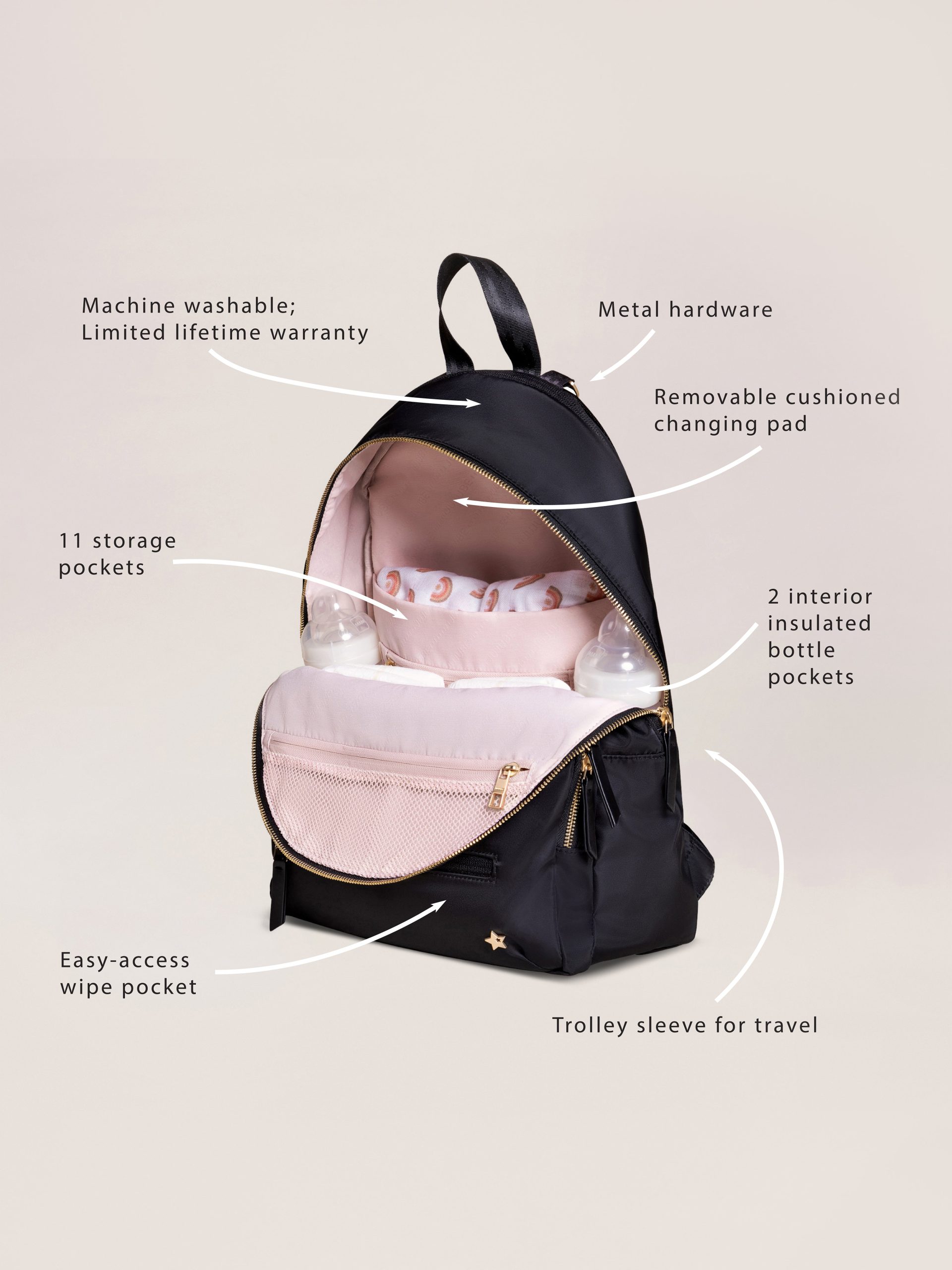 Everyday Diaper Backpack - Black - Image 2
