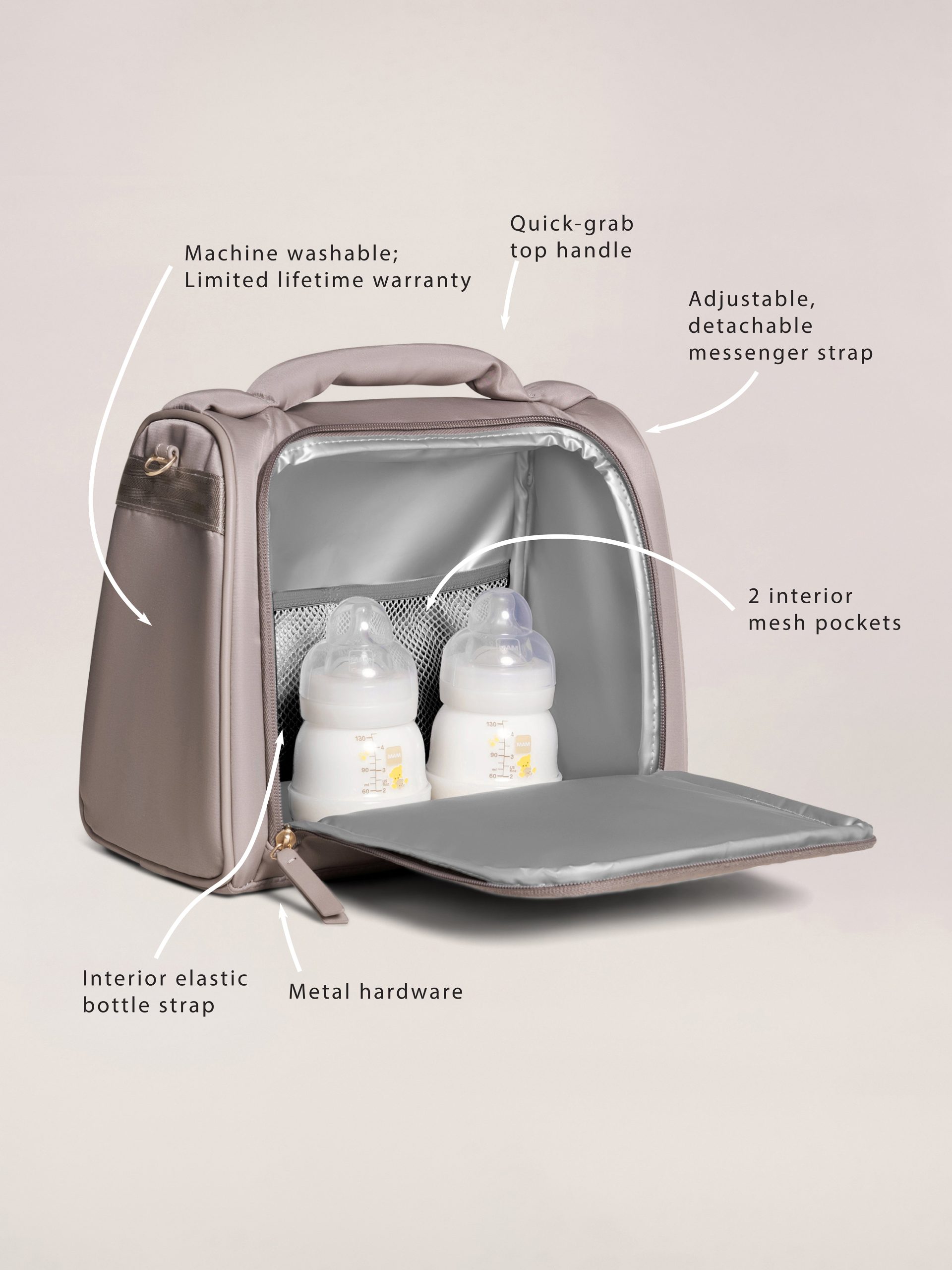 Witney Carson Insulated Bottle Bag - Cloud - Image 3