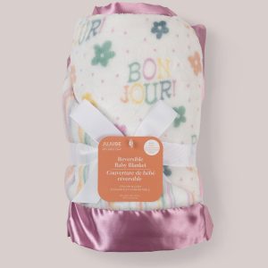 Ultra-Soft Thick Reversible Baby Blanket - Bonjour B??b??