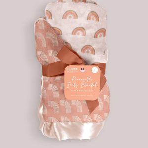 Ultra-Soft Thick Reversible Baby Blanket - Be Kind Rainbows