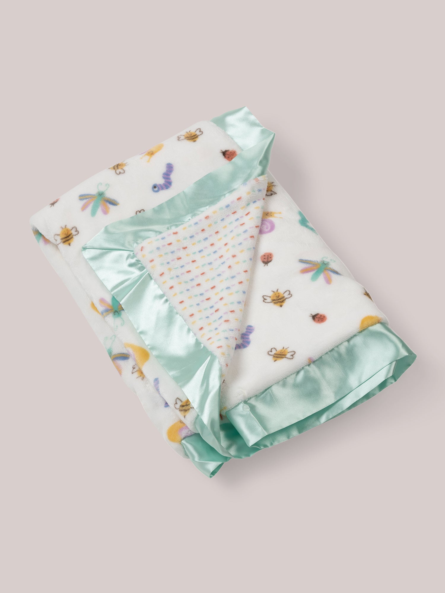 Ultra-Soft Thick Reversible Baby Blanket - Love Bug - Image 3