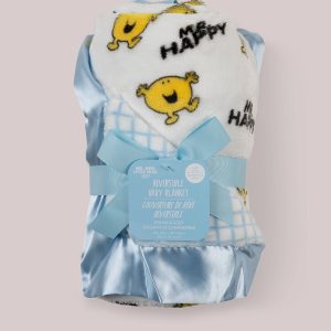 Ultra-Soft Thick Reversible Baby Blanket - Mr. Happy™