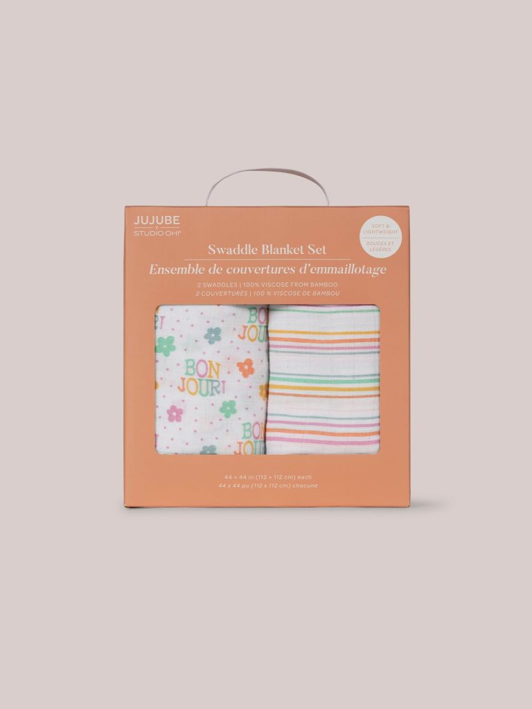 2-Pack Square Swaddle Blanket Set - Bonjour B??b??