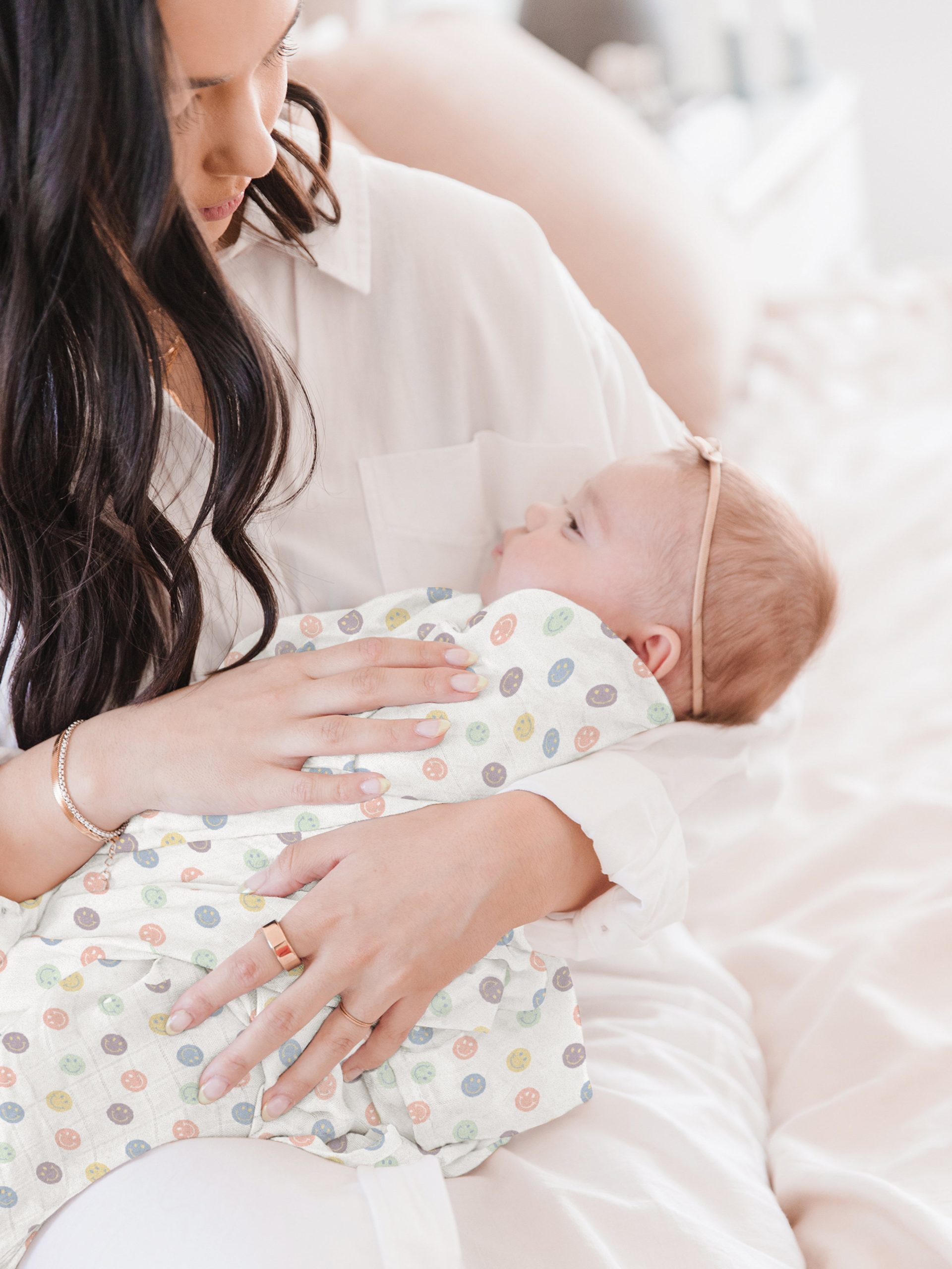 2-Pack Square Swaddle Blanket Set - Happy Baby Vibes - Image 2