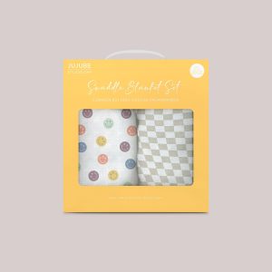 2-Pack Square Swaddle Blanket Set - Happy Baby Vibes