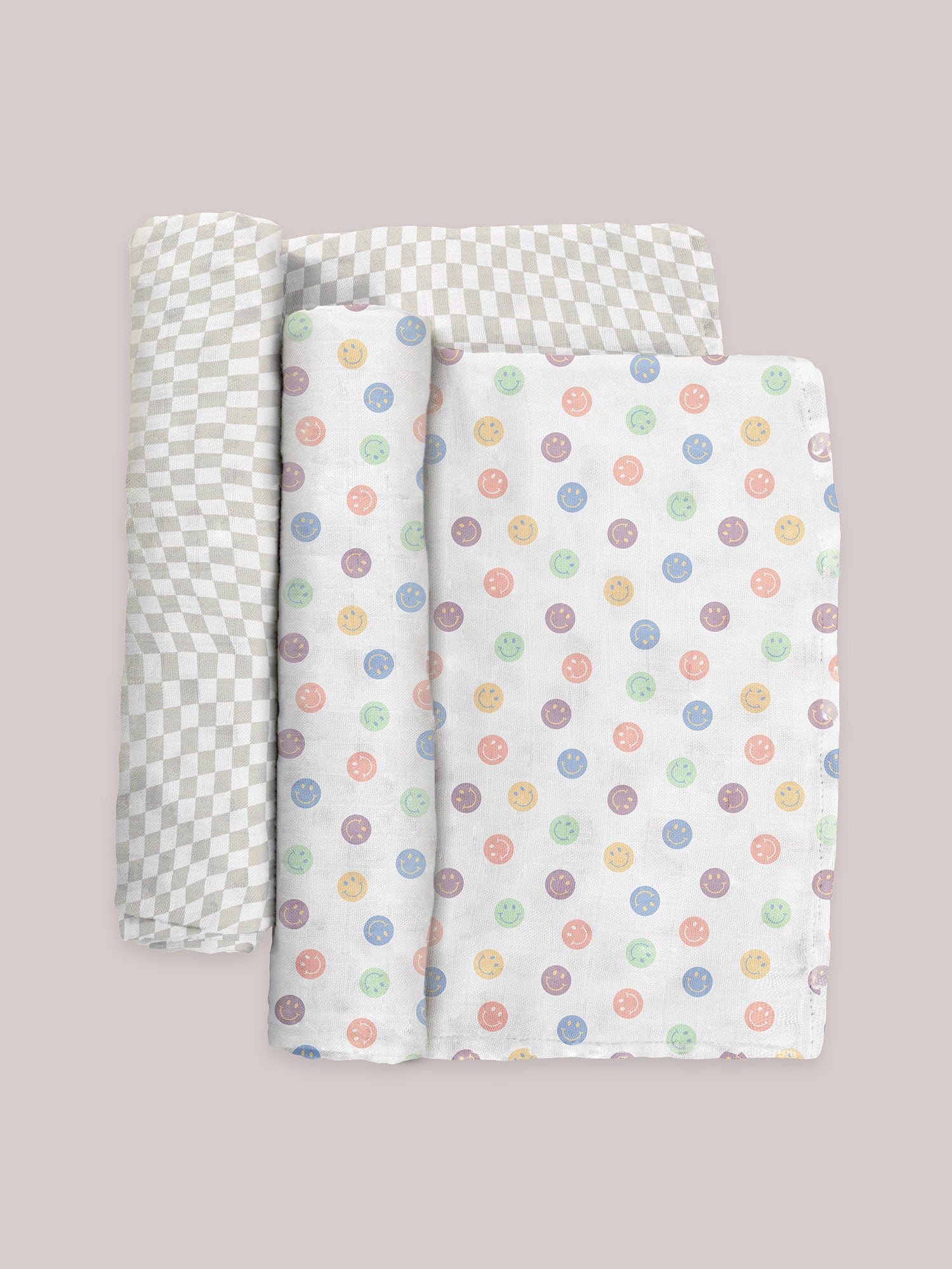 2-Pack Square Swaddle Blanket Set - Happy Baby Vibes - Image 4