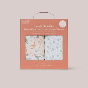 2-Pack Square Swaddle Blanket Set - Roarsome