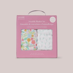 2-Pack Square Swaddle Blanket Set- Sweet Daisy