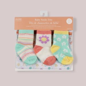 3-Pack Soft Durable Baby Socks Set - Bonjour B??b??