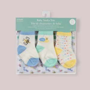 3-Pack Soft Durable Baby Socks Set - Love Bug