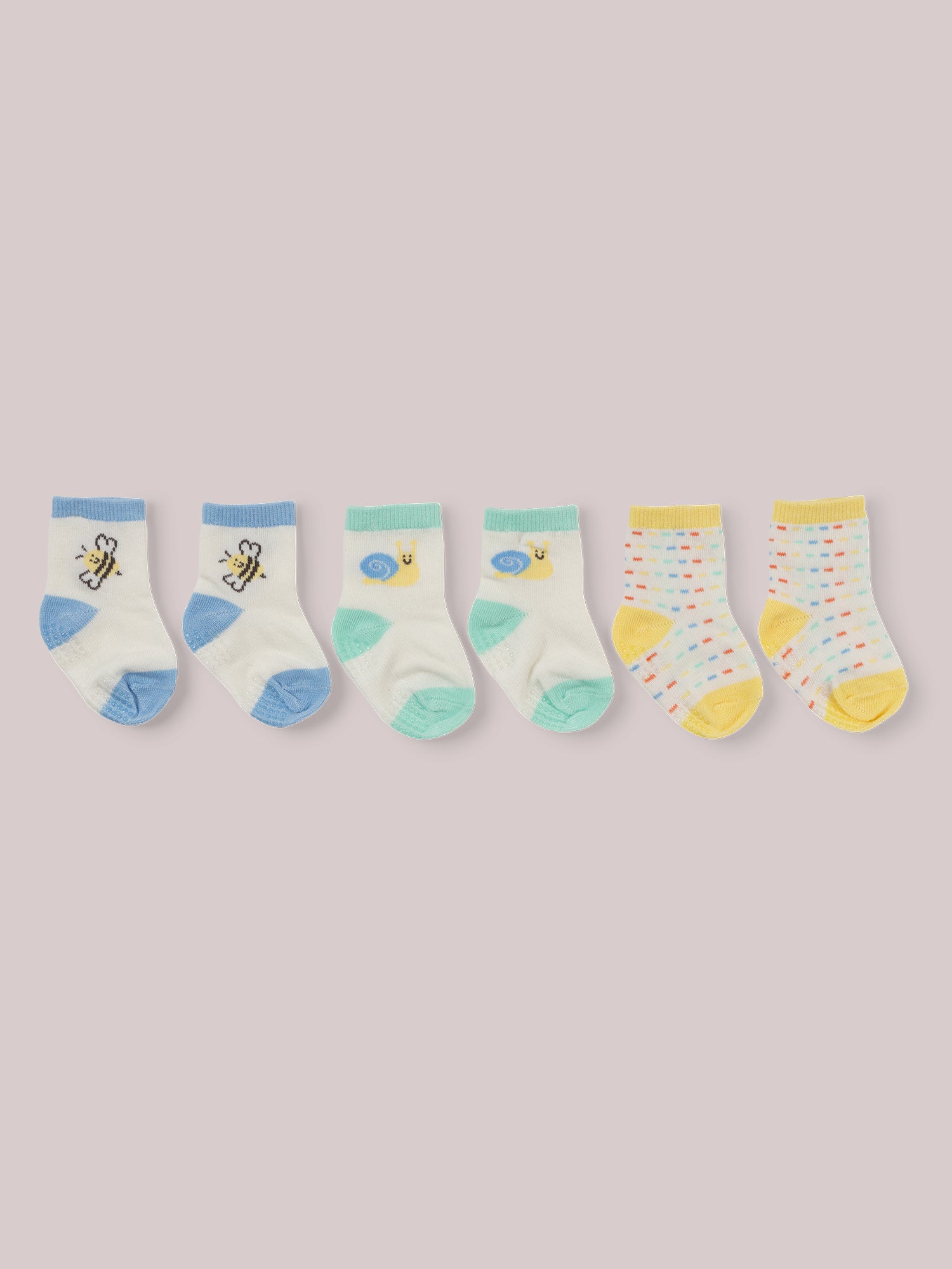 3-Pack Soft Durable Baby Socks Set - Love Bug - Image 3