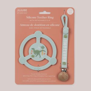 Silicone Teether Ring & Detachable Clip - Roarsome