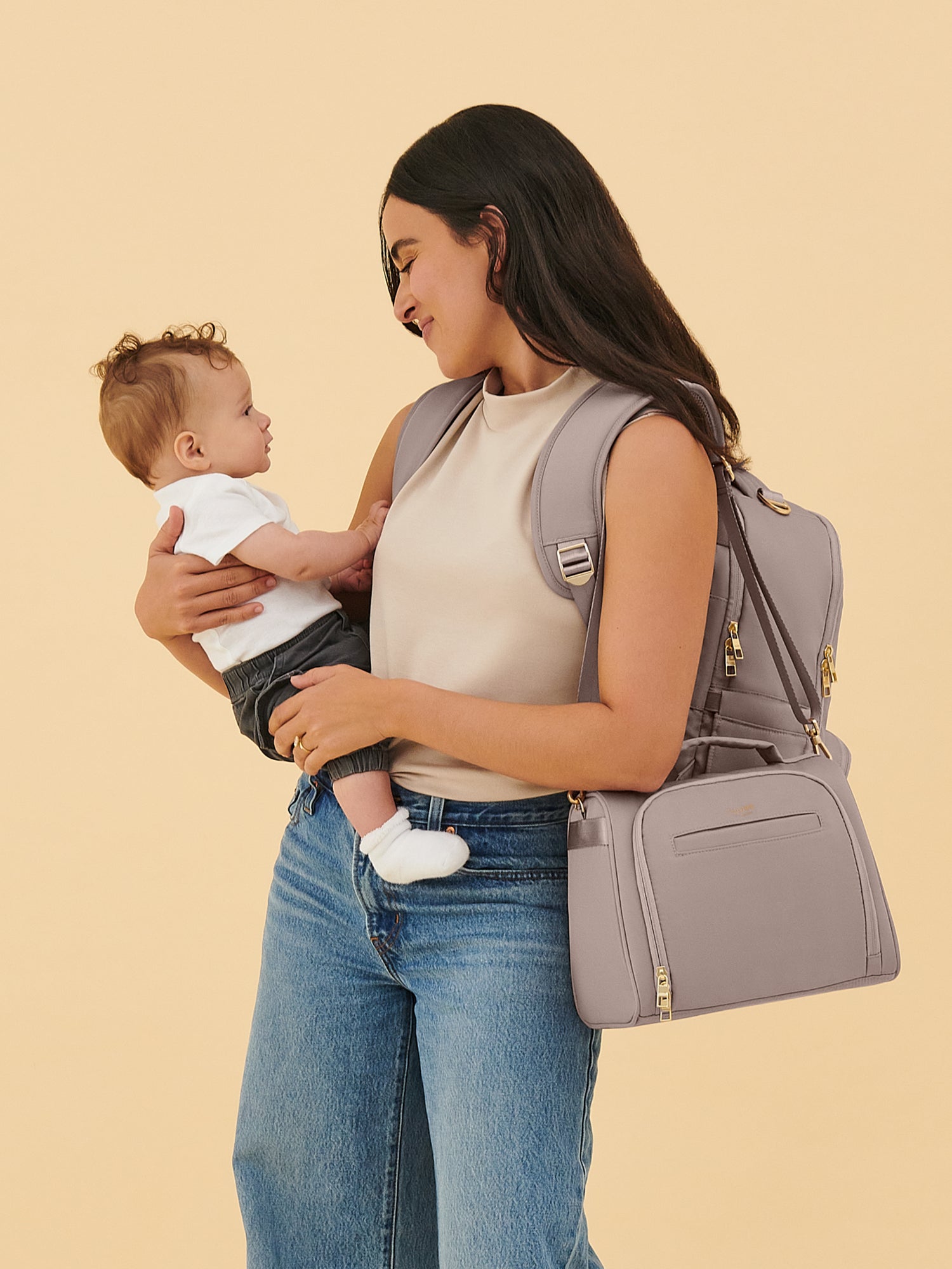 Insulated Bottle Bag - Taupe - Image 2
