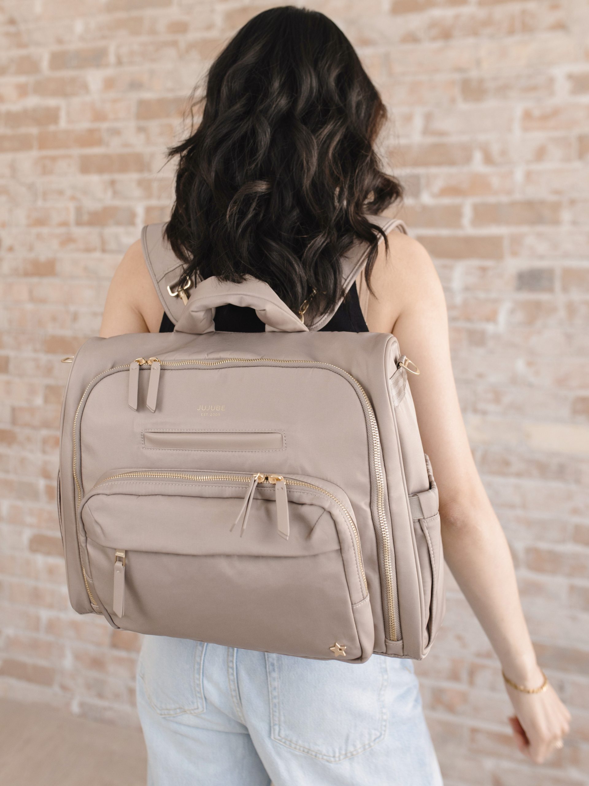 Satchel Diaper Bag - Taupe - Image 8