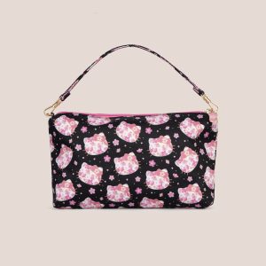 Hello Kitty? ?? JuJuBe Cherry Blossoms Be Quick Crossbody Diaper Bag Accessory ?? Black and Pink