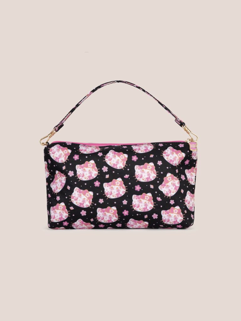 Hello Kitty? ?? JuJuBe Cherry Blossoms Be Quick Crossbody Diaper Bag Accessory ?? Black and Pink