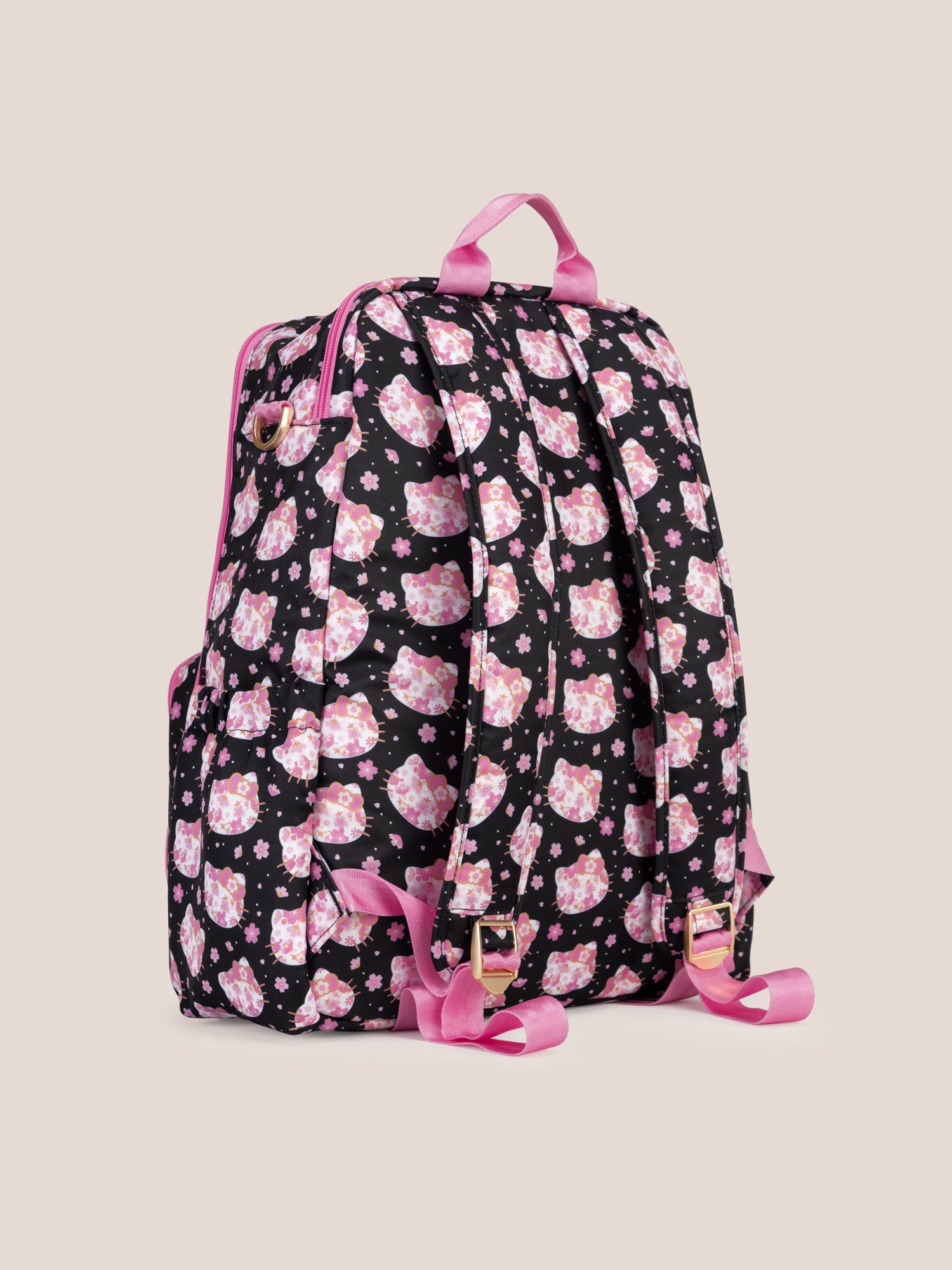 Hello Kitty? ?? JuJuBe Cherry Blossoms Zealous Backpack Diaper Bag ?? Black and Pink - Image 5