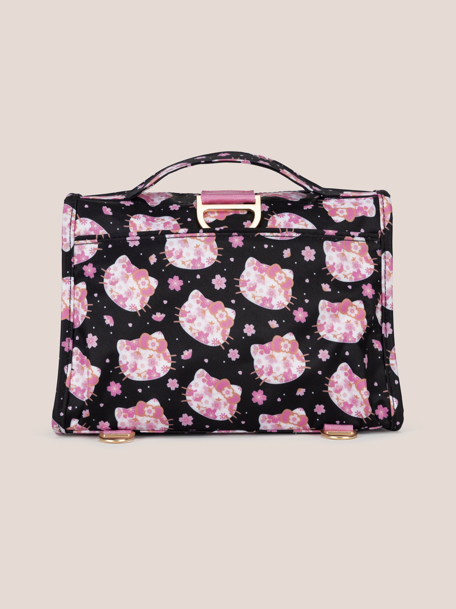 Hello Kitty? ?? JuJuBe Cherry Blossoms Bestie Small Messenger Handbag. Backpack ?? Black and Pink - Image 4