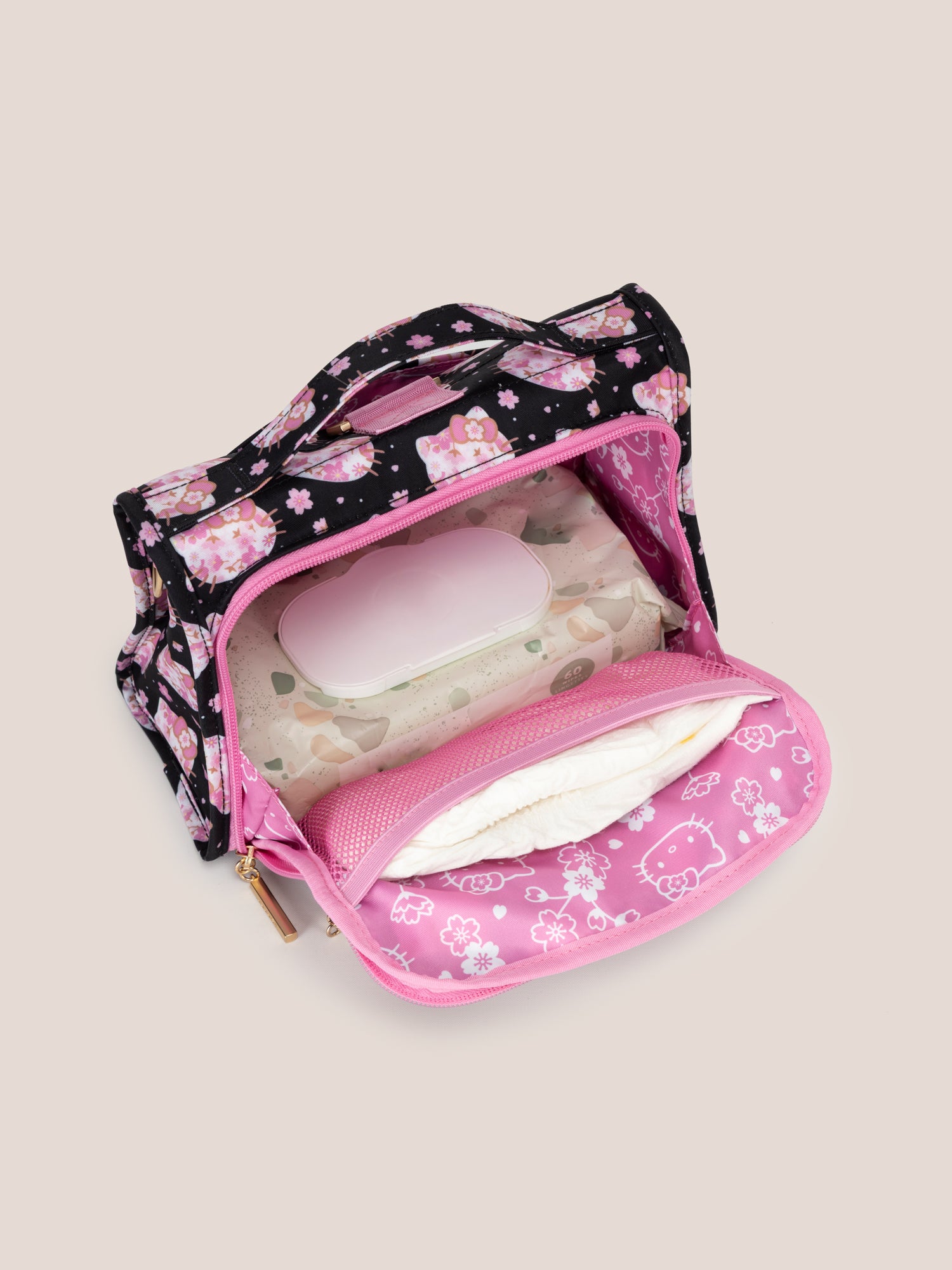 Hello Kitty? ?? JuJuBe Cherry Blossoms Bestie Small Messenger Handbag. Backpack ?? Black and Pink - Image 6
