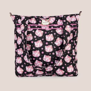 Hello Kitty? ?? JuJuBe Cherry Blossoms Be Light Diaper Bag Tote ?? Black and Pink