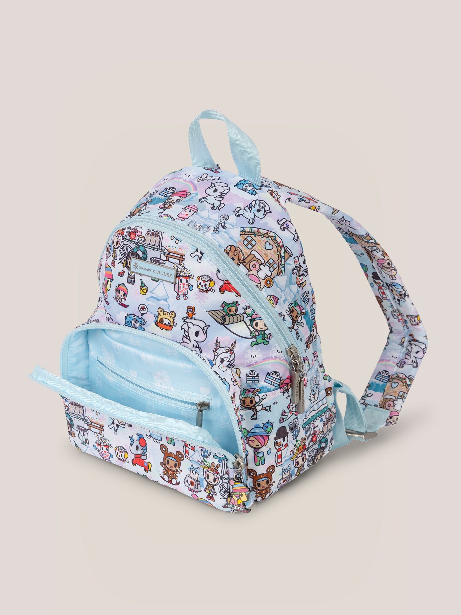 tokidoki Snow Day Everyday Mini Small Diaper Bag Backpack ?? Ice Blue - Image 6