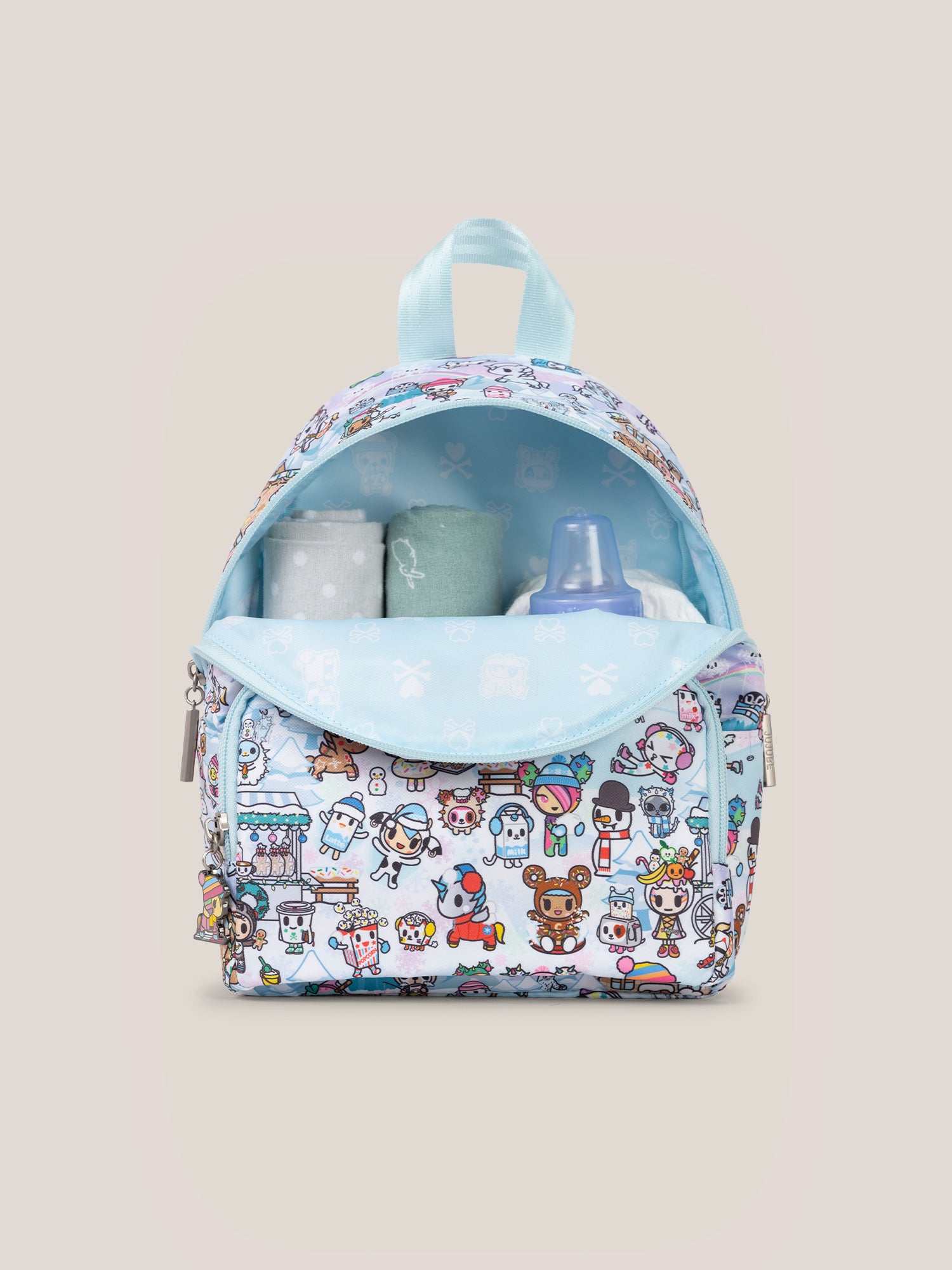tokidoki Snow Day Everyday Mini Small Diaper Bag Backpack ?? Ice Blue - Image 7