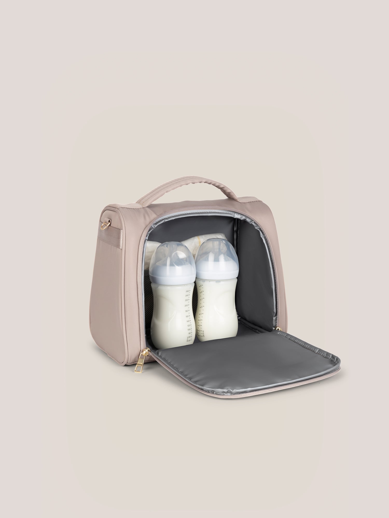 Insulated Bottle Bag - Taupe - Image 6
