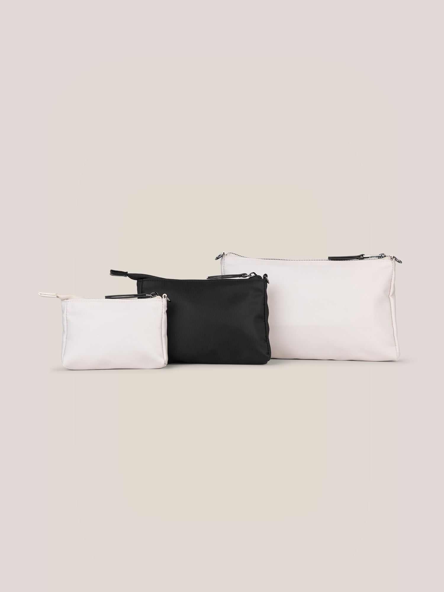 Witney Carson 3-piece Pouch Set - Cloud & Black - Image 6