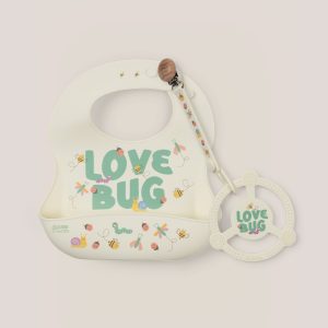Bib and Teether Baby Bundle - Love Bug