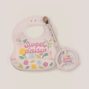 Bib and Teether Baby Bundle - Sweet Daisy