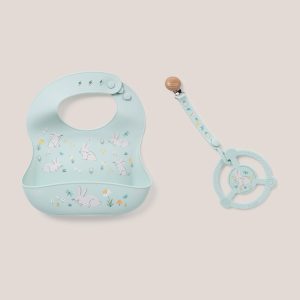 Bib and Teether Baby Bundle - Bunny Hollow